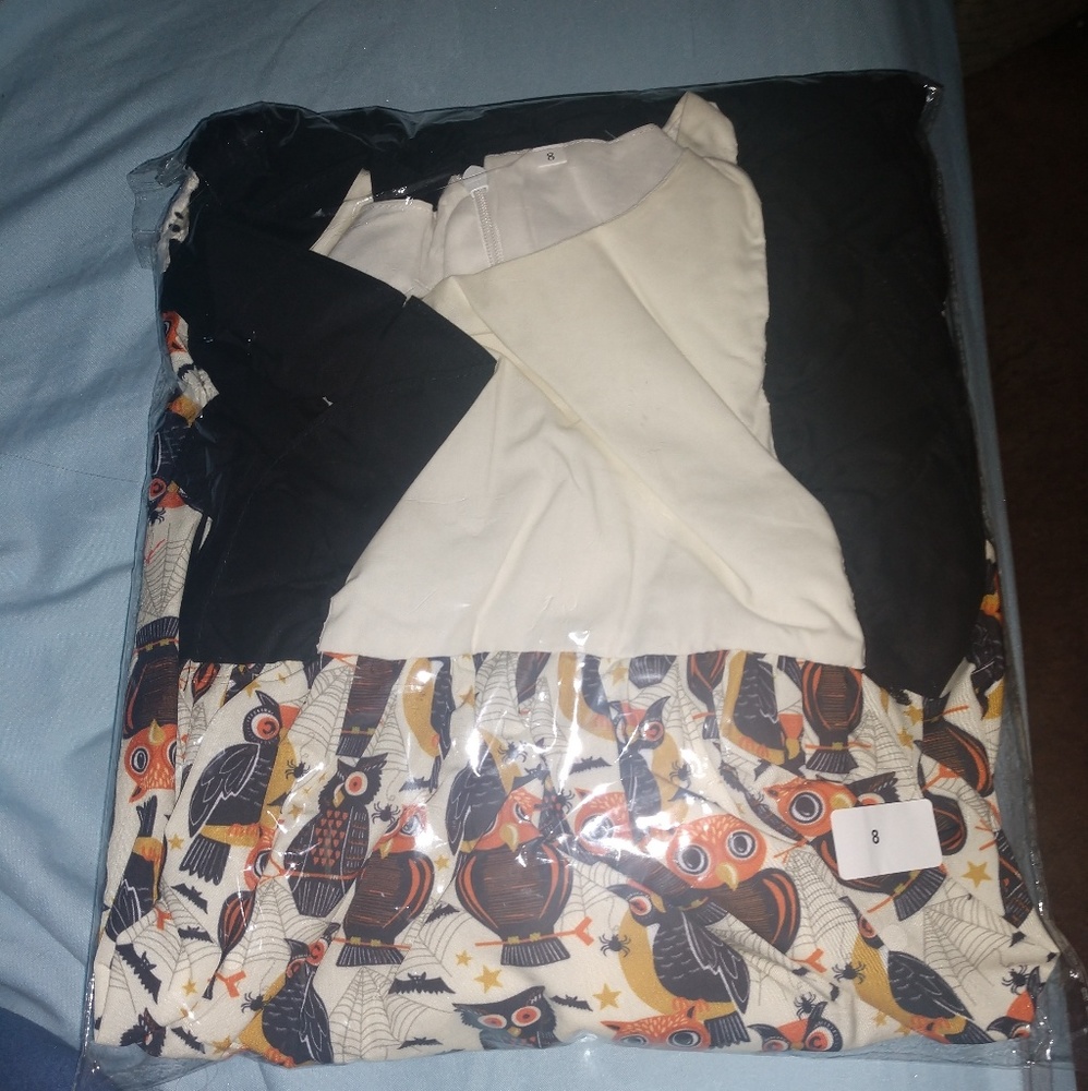 Owl Halloween dress size 8 girls